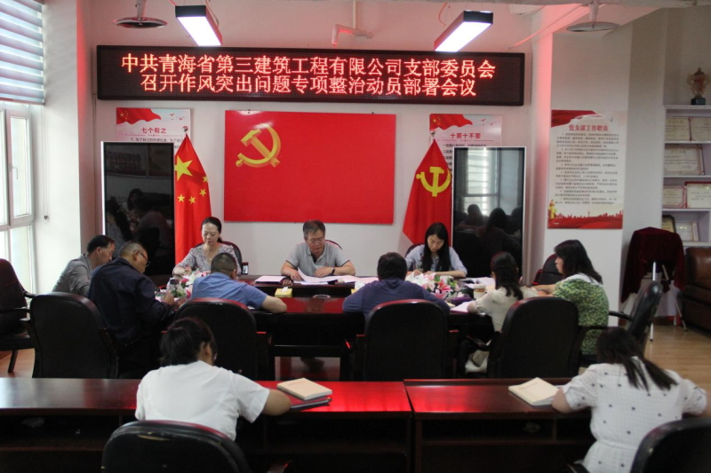 中共青海省第三建筑工程有限公司支部委員會 召開作風(fēng)突出問題專項(xiàng)整治動員部署會議